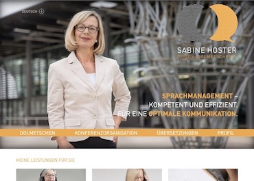 Screenshot der Website von Sabine Hoster.