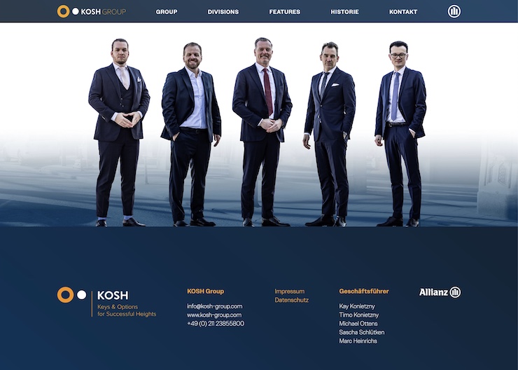 Screenshot der Website KOSH.